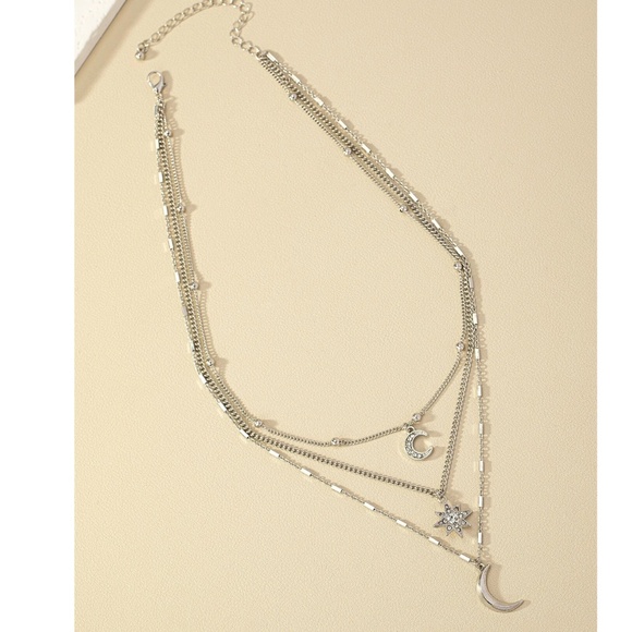 Celestial Moons Star Multilayer Necklace - Picture 6 of 6